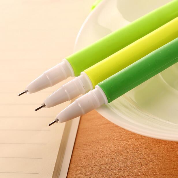 Wholesale 3 color Grass Shaped Soft Gel Rollerball Pen